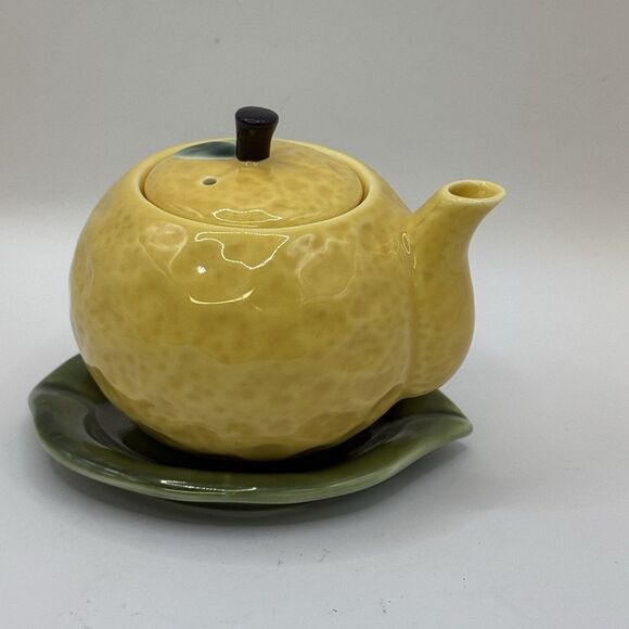 YUZU-shaped Soy-Sauce Jar Jug ARITA-ware 140ml Ceramic Japan - Picture 3 of 12